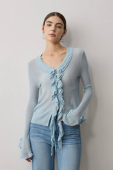 Gentle Whisper Ruffled Top
