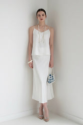 Second Spell Acetate Camisole - White