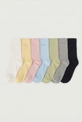 Soft Shade Ribbed Cotton Socks