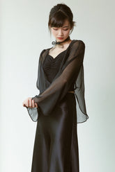 Real Love Chiffon Tank Top - Black