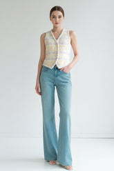 Colette Tweed Vest - Yellow