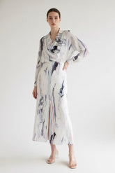 Ink Wash Shirt & Skirt Set