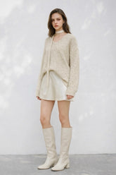 Blink Belted Sweater - Beige