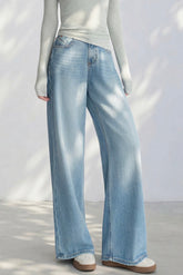 Yellow Diamond Rhinestone Embellished Wide Leg Jeans