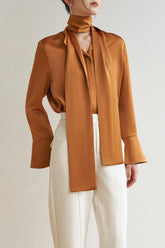 Champagne Satin Shirt