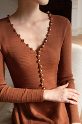 Serena Mini Dress - Bronze