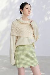 Merlot Wool Sweater - White