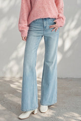 Mermaid Tears Rhinestone Embellished Flared Jeans