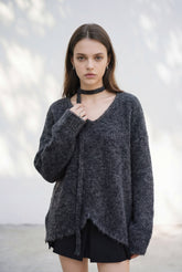 Blink Belted Sweater - Grey