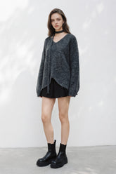 Blink Belted Sweater - Grey