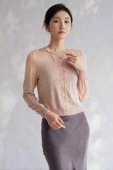 Seraphina Wool Cardigan - Pink