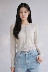 Seraphina Wool Cardigan - Pale Blue