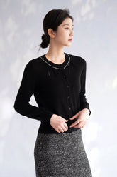 Serenity Wool Cardigan - Black