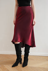 Mermaid Midi Skirt - Burgundy