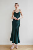 Emerald Acetate Maxi Dress