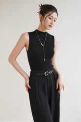 Starry Eyed Wool Tank - Black