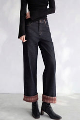 Jess Fleece Lined Straight Leg Jeans