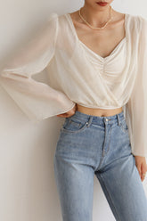 Real Love Chiffon Tank Top - Beige