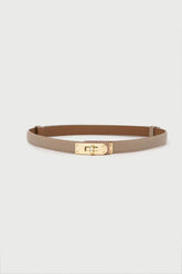 Hellen Leather Belt - Grey