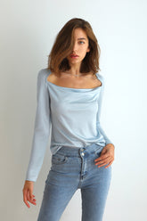 Blue Diamond Acetate Top