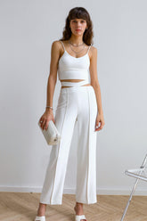 Jackie Cutout Crepe Pants