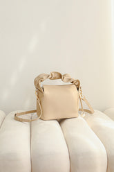 Myla Leather Tote - Beige