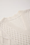 Nancy Cable Knit Vest - White
