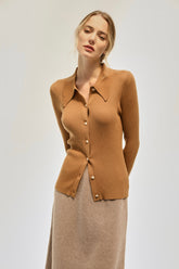 Future Nostalgia Wool Top - Brown