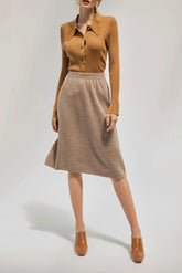 Winter Archive Wool Skirt - Brown