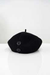 Jones Wool Blend Beret - Black