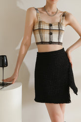 Clarke Wool Blend Flannel Bustier Top