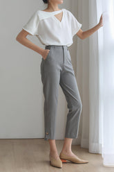 LEE HIGH-RISE STRAIGHT LEG PANTS-PANTS-My Dearest