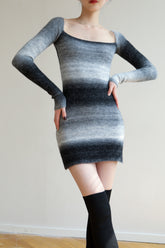 Gradient Wool Blend Dress