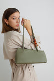 Zella Leather Shoulder Bag - Green