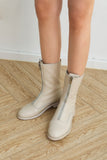 Chester Leather Ankle Boots-White