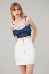 TOP OFF PAILLETTE-EMBELLISHED BUSTIER TOP-TOPS-My Dearest