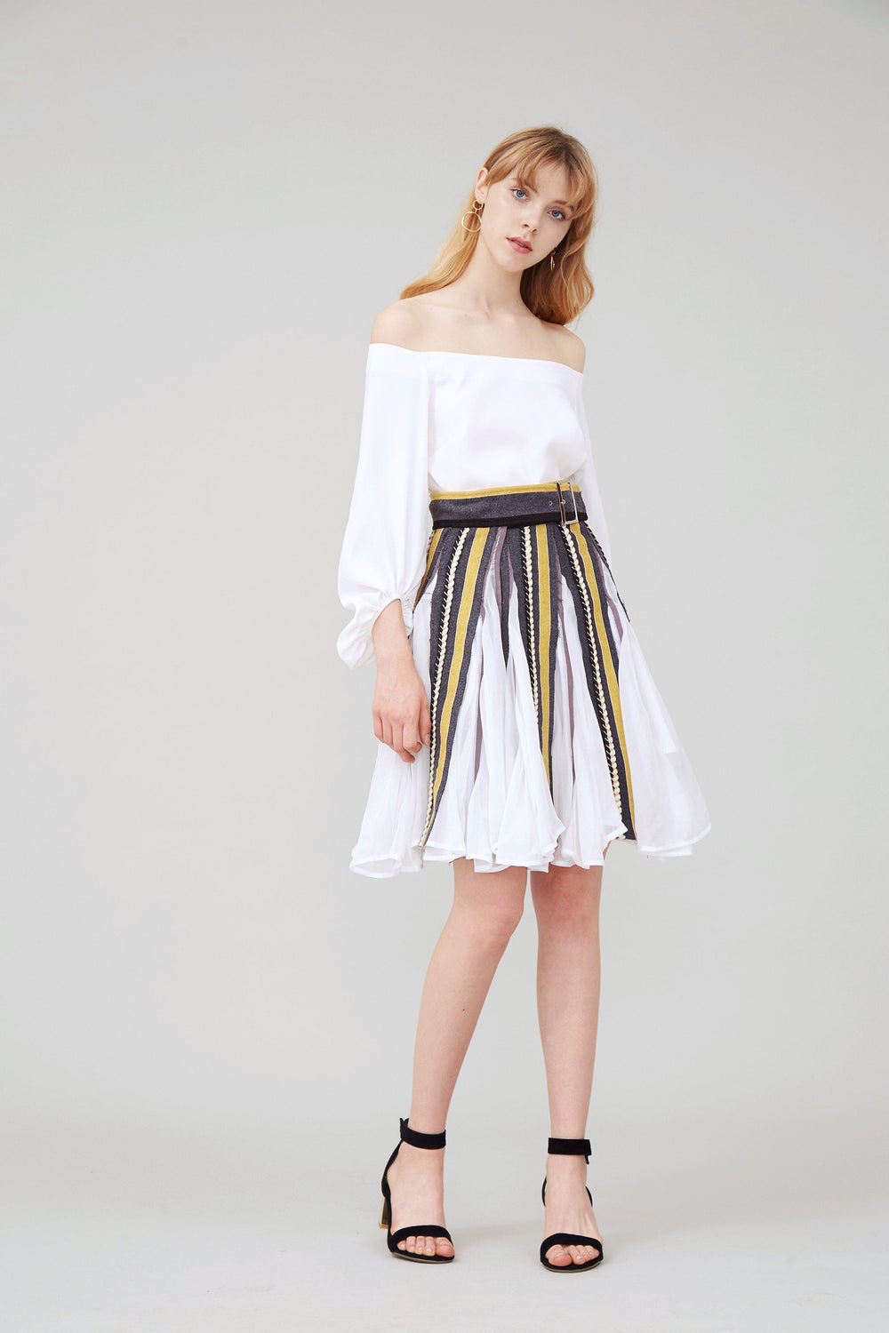 ALICE IN WONDERLAND WOOL AND CHIFFON WRAP SKIRT-SKIRTS-My Dearest