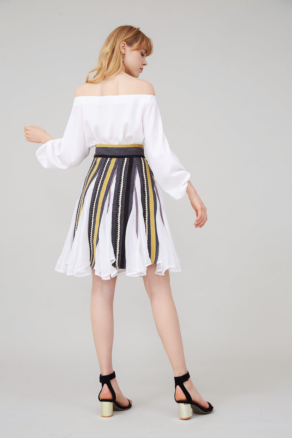 ALICE IN WONDERLAND WOOL AND CHIFFON WRAP SKIRT-SKIRTS-My Dearest