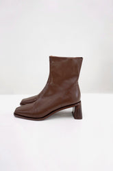 Rory Leather Ankle Boots - Brown