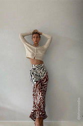 Be Bold Printed Satin Skirt