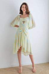 Eventide Ruched Chiffon Dress