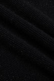 Flicker Wool Mock Neck Top - Black