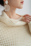 Merlot Wool Sweater - White