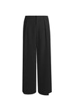 Athena Acetate Wide Leg Pants - Black