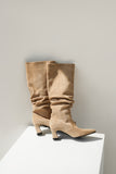 Mabel Suede Ankle Boots - Camel