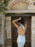 Tiffany Acetate Halterneck Maxi Dress