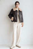 Magda Shearling Trimmed Leather Jacket