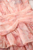 La Vie En Rose Chiffon Mini Dress