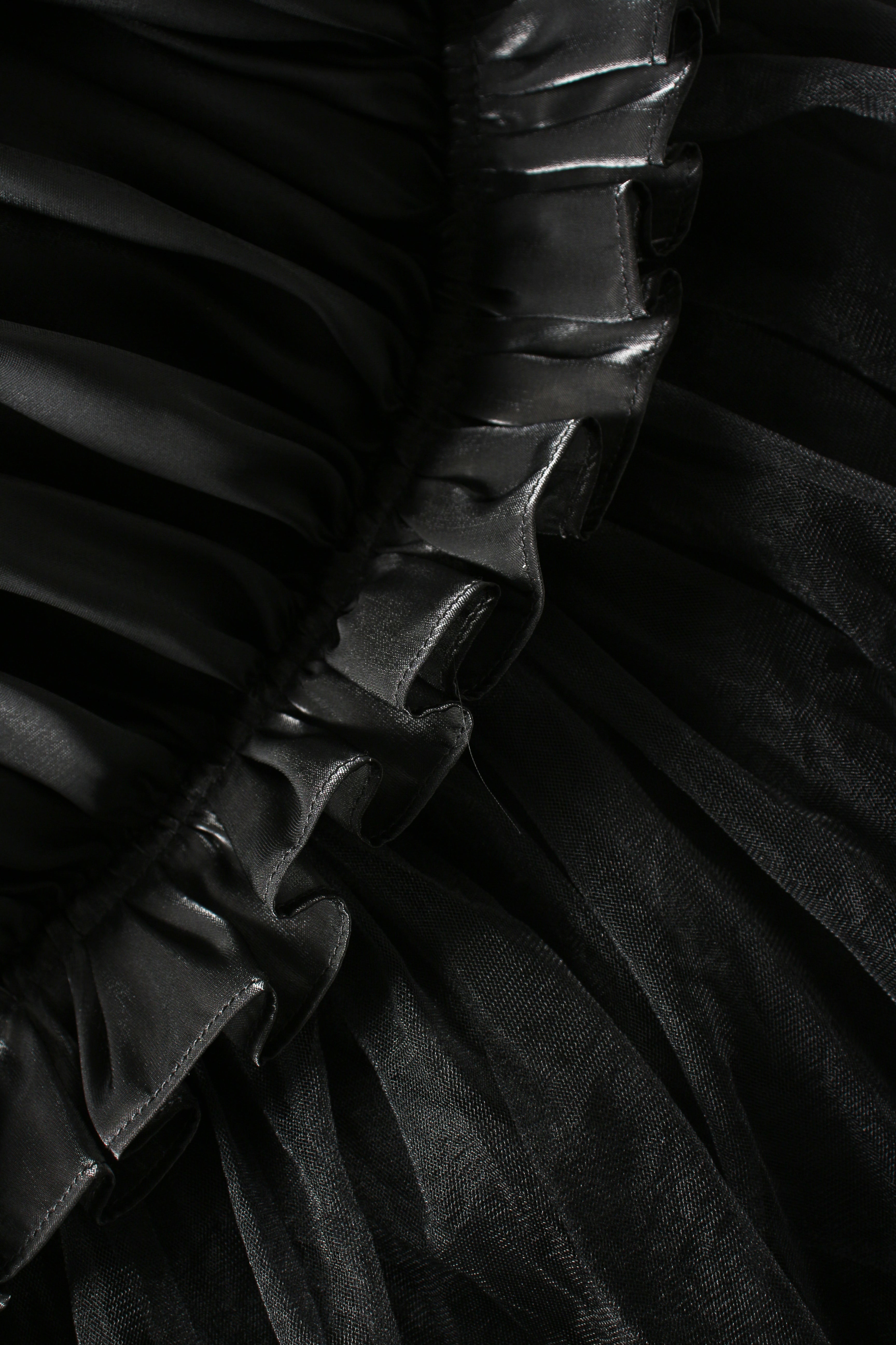 Black Swan Velvet And Organza Maxi Dress