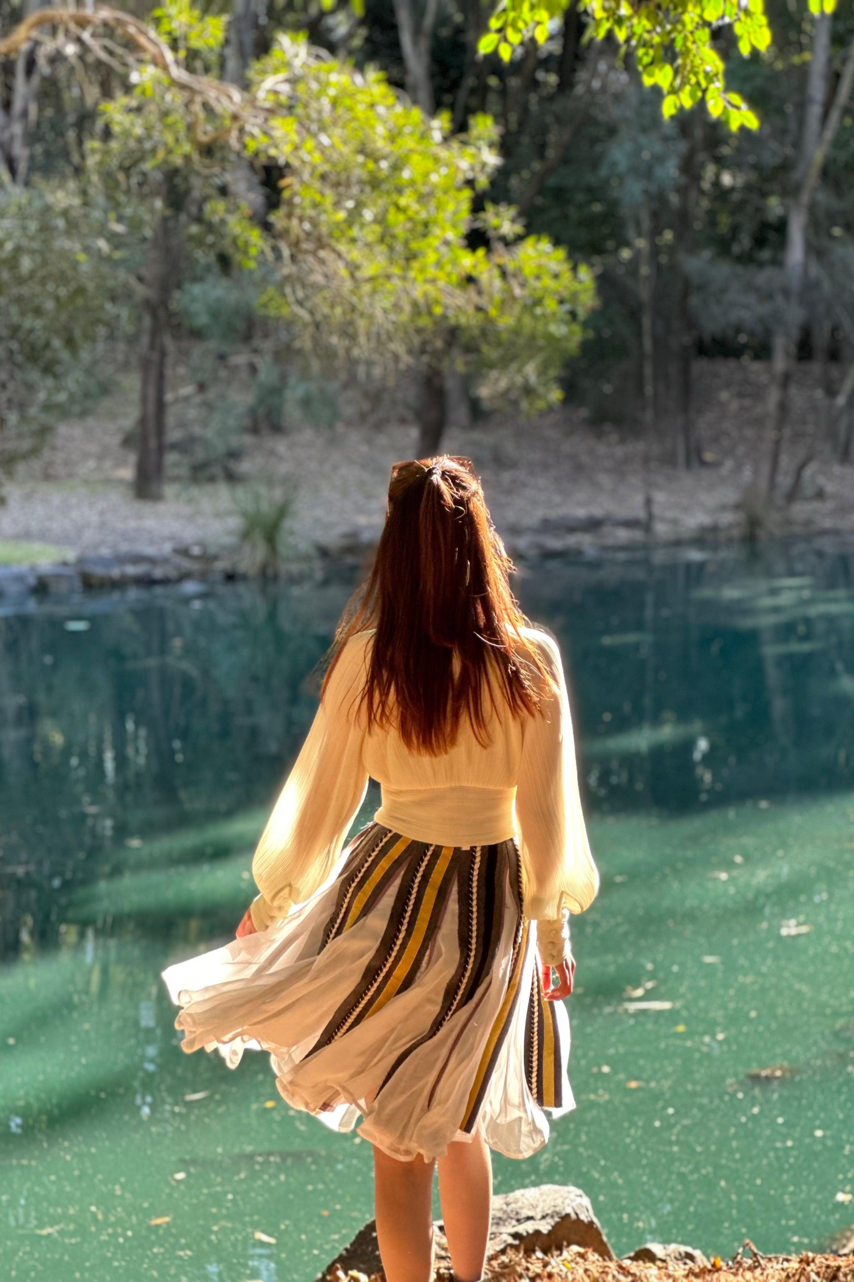 Wrap Skirt Long Chiffon White Long Skirt Elegant 60cm Chiffon